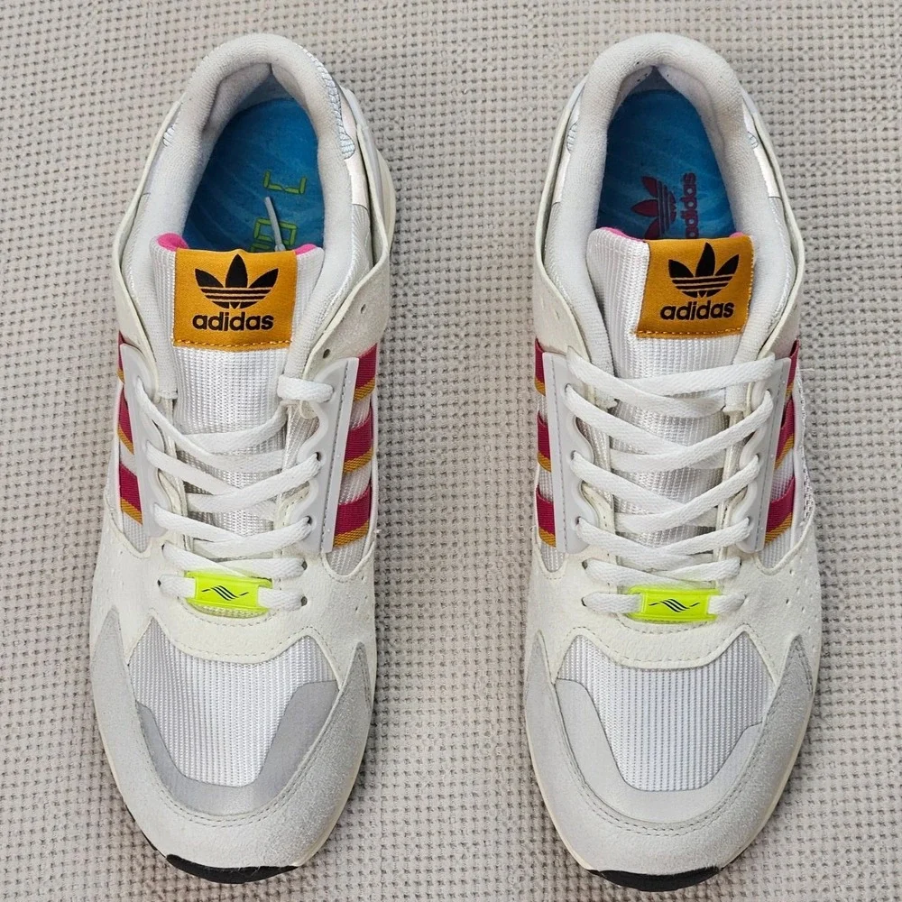 Adidas ZX‎ 10000 C Mens White Multi Color Retro Running Shoes FX6978 US Size 9.5